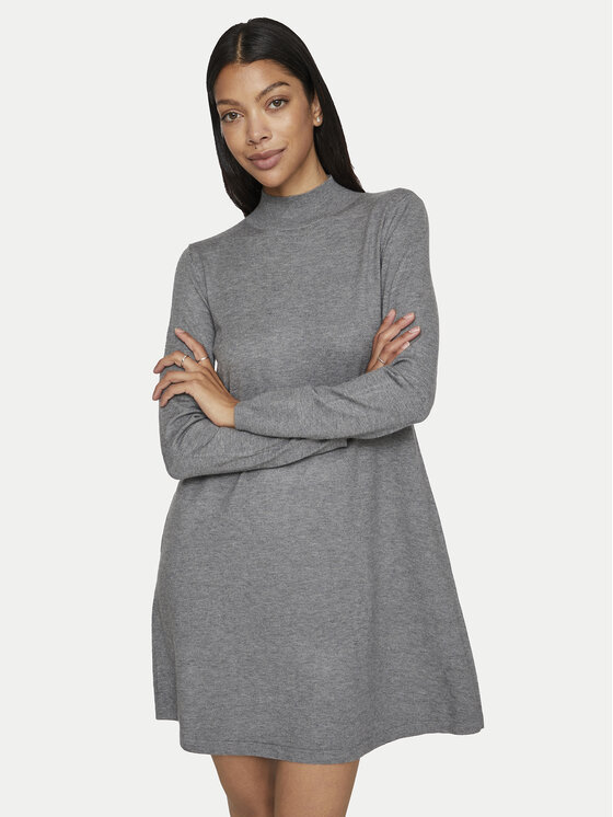 Vila Vila Трикотажна сукня Comfy 14087511 Сірий Regular Fit