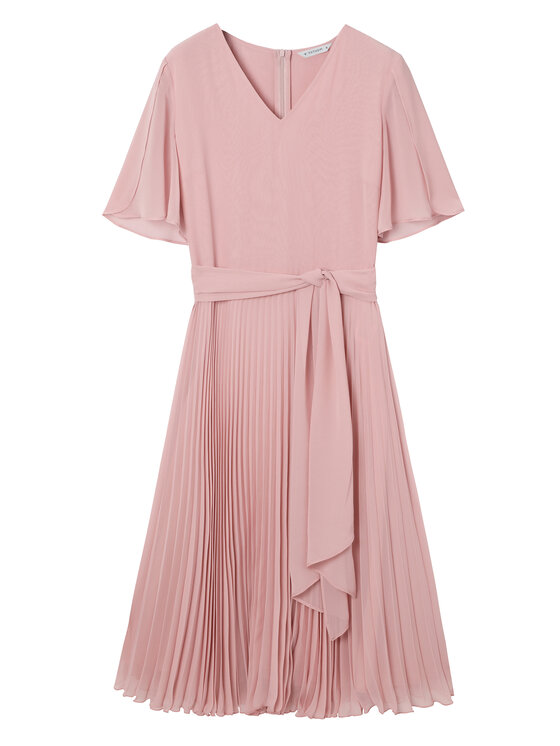 TATUUM TATUUM Sukienka codzienna PLEATA Różowy Flare Fit