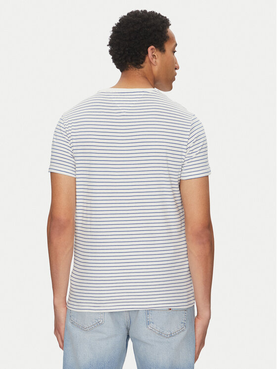 Tommy Jeans Tommy Jeans Marškinėliai DM0DM20377 Mėlyna Slim Fit