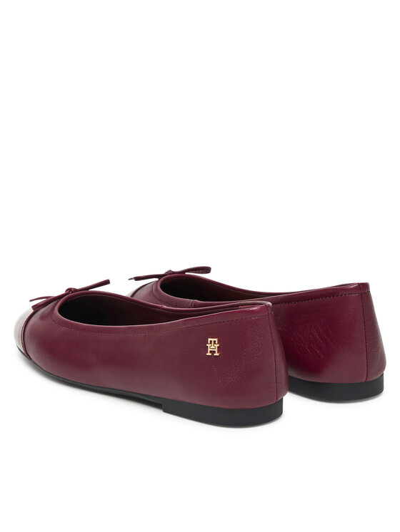 Tommy Hilfiger Tommy Hilfiger Balerini Patent Toe-Cap FW0FW08830 Vișiniu