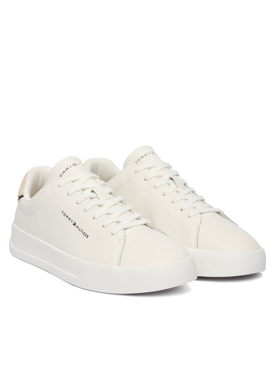 Tommy Hilfiger Tommy Hilfiger Snīkeri Th Court Lth Detail Ess FM0FM05367 Balts