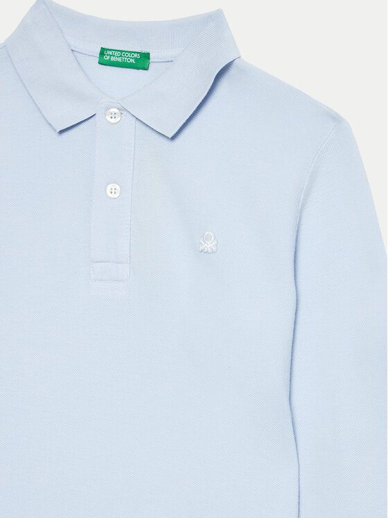 United Colors Of Benetton United Colors Of Benetton Polo 3089C300Z Błękitny Regular Fit