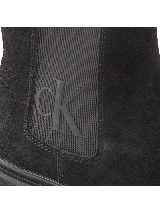 Calvin Klein Jeans Calvin Klein Jeans Kotníková obuv s elastickým prvkem Lug Mid Chelsea Boot YM0YM00271BDS Černá