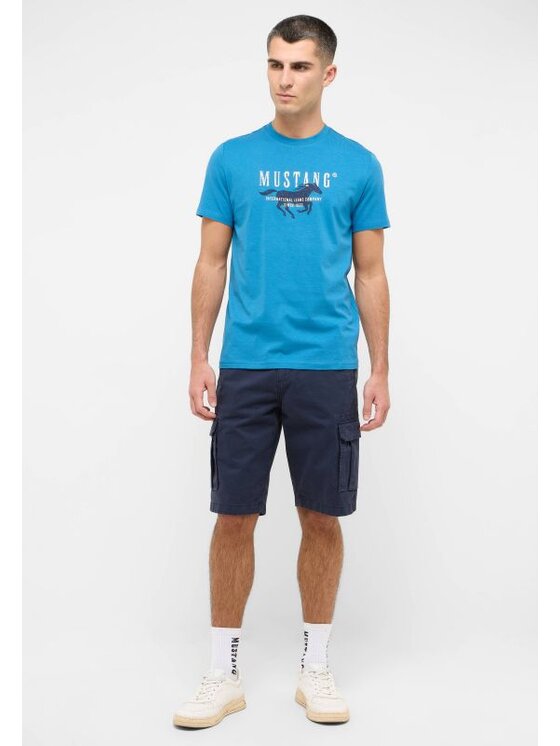 Mustang Mustang Pantaloncini di tessuto Houston Cargo Shorts Viola Loose Fit