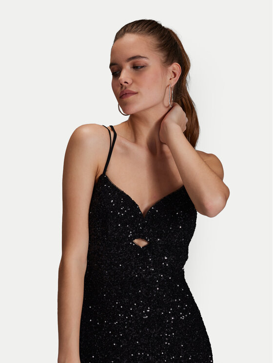 Hey Kyla Hey Kyla Rochie de seară 5AI063HK Negru Regular Fit