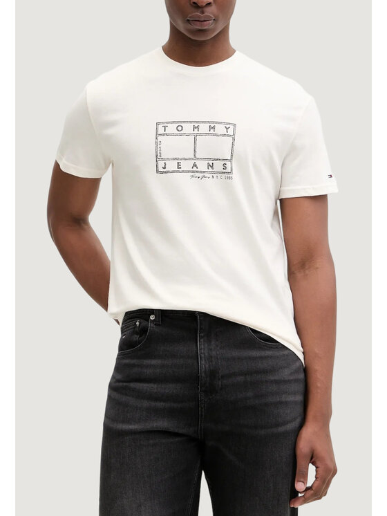 Tommy Jeans Tommy Jeans T-shirt DM0DM22317 Bianco Casual Fit