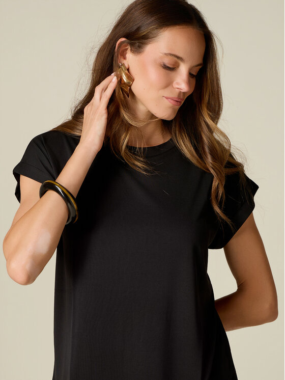Oltre Oltre T-Shirt G305J104766N033 Czarny Regular Fit