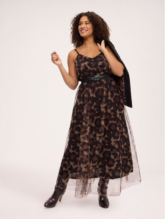 Fiorella Rubino Fiorella Rubino Abito da sera 7085L001282N0V2 Marrone Flared Fit