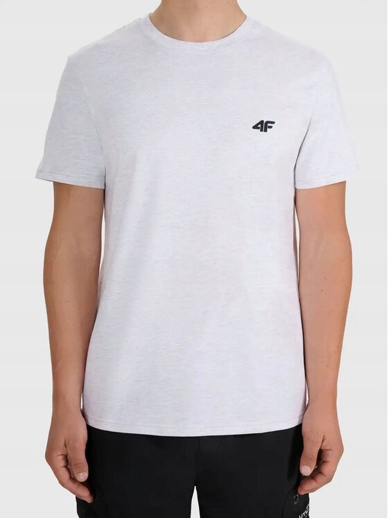 4F 4F T-Shirt Z-TTSHM3341-3-B Biały Regular Fit