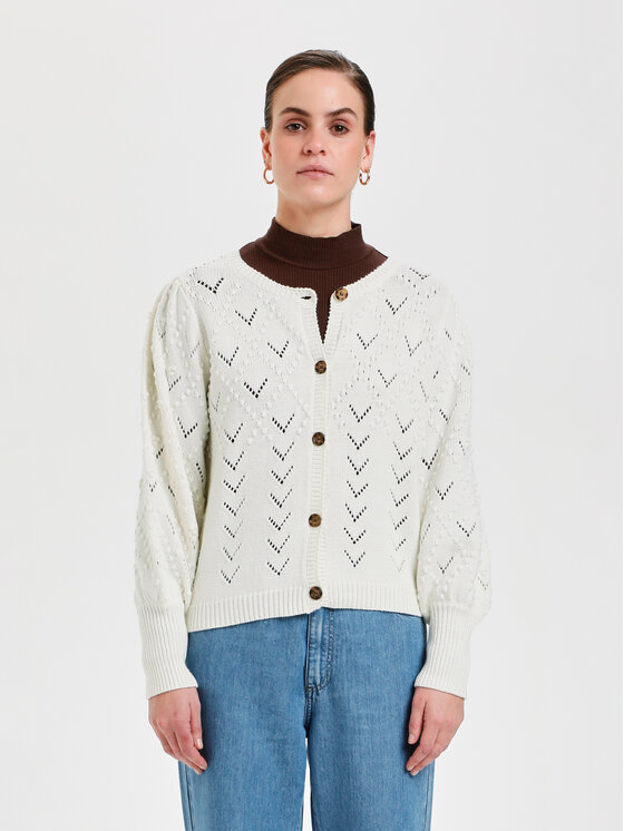 Karen by Simonsen Pletena jopica Elsa 10104029 Écru Regular Fit