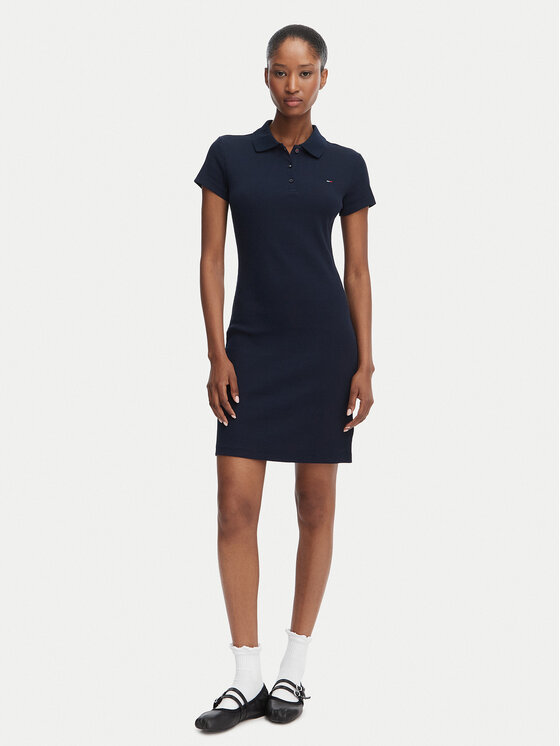 Tommy Jeans Tommy Jeans Kasdieninė suknelė Bodycon DW0DW22852 Tamsiai mėlyna Slim Fit
