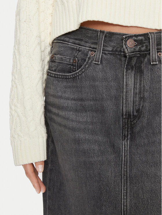Levi's® Levi's® Fustă de blugi A7512-0003 Negru Regular Fit