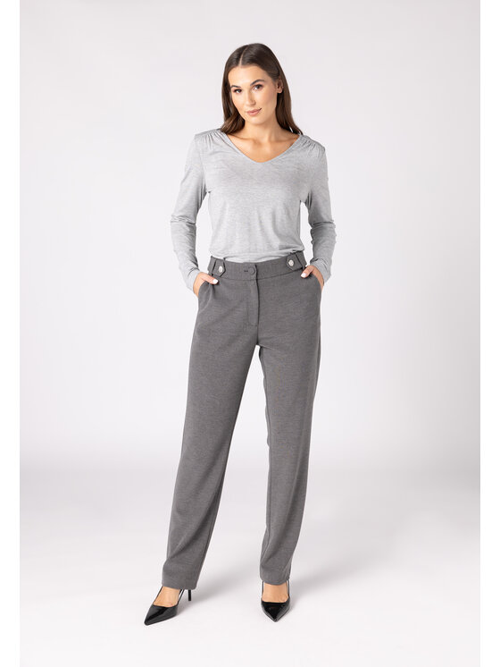 QUIOSQUE QUIOSQUE Bavlnené nohavice QUIOSQUE 3VD002238 Biela Regular Fit