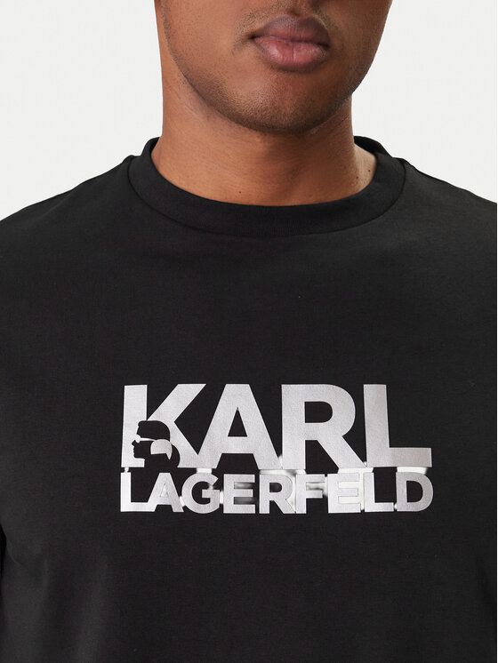 KARL LAGERFELD KARL LAGERFELD T-shirt 755780 561235 Crna Regular Fit