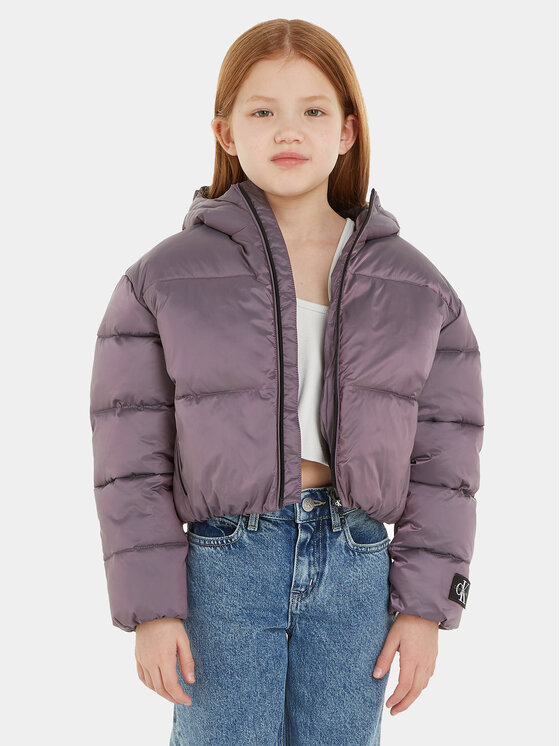 Gyerek Télikabát Calvin Klein Jeans, Méret: 6Y, Lila, Hyper Two Tone IG0IG02246