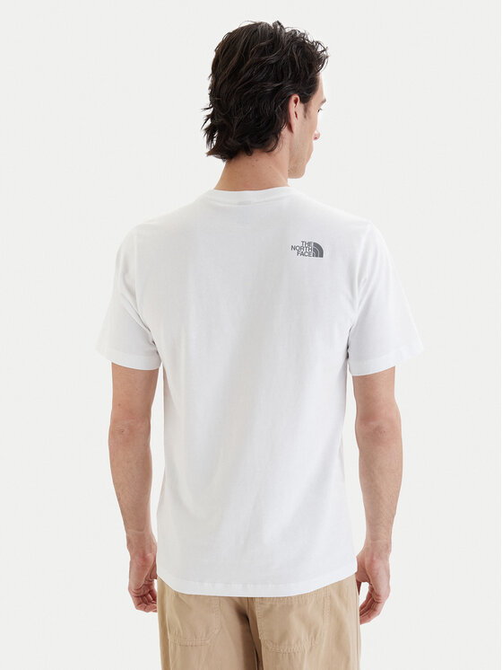 The North Face The North Face T-särk Mountain Line NF0A8GUX Valge Regular Fit