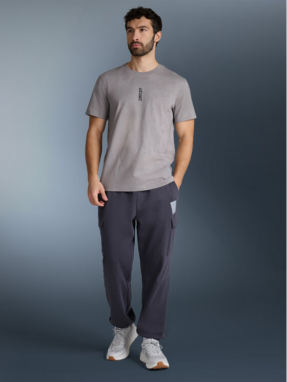 4F 4F T-Shirt BRIGHT TRACK Szary jasny Regular Fit