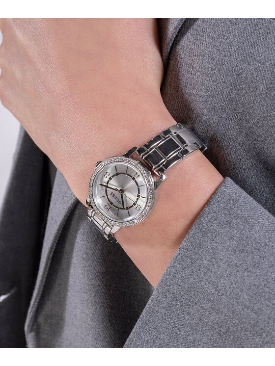 Guess Guess Hodinky GW0808L1 Strieborná