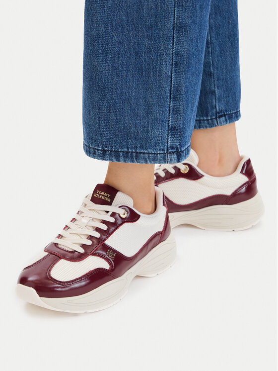 Tommy Hilfiger Sneakers Modern Runner Shiny Leather FW0FW09413 Vișiniu