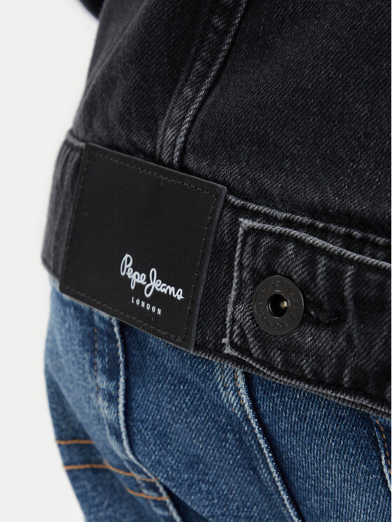Pepe Jeans Pepe Jeans Τζιν μπουφάν PM402972 Μαύρο Relaxed Fit