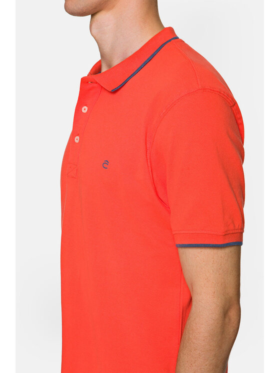 Lancerto Lancerto Polo Dominic Pomarańczowy Regular Fit