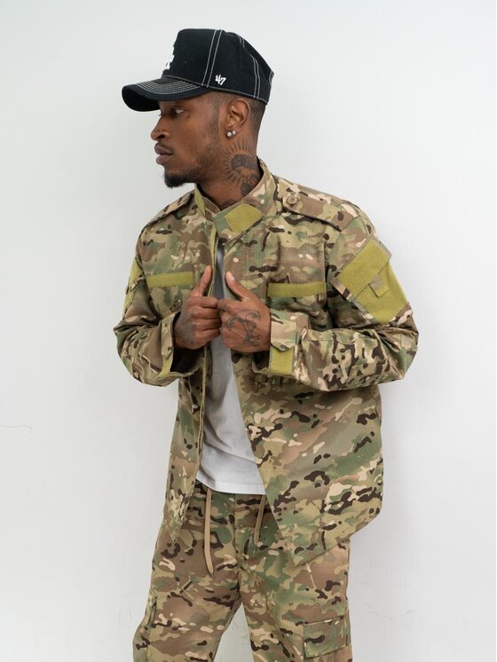 Jigga Wear Jigga Wear Dres Taktyczny Komplet militarny wojskowy usa moro mundur camo 129977 Beżowy Regular Fit