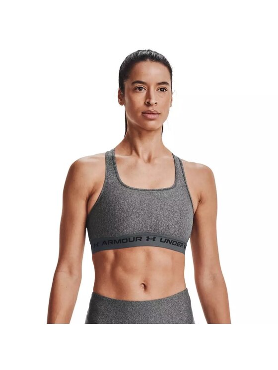 Under Armour Under Armour Biustonosz sportowy Crossback Mid Heather Bra Szary