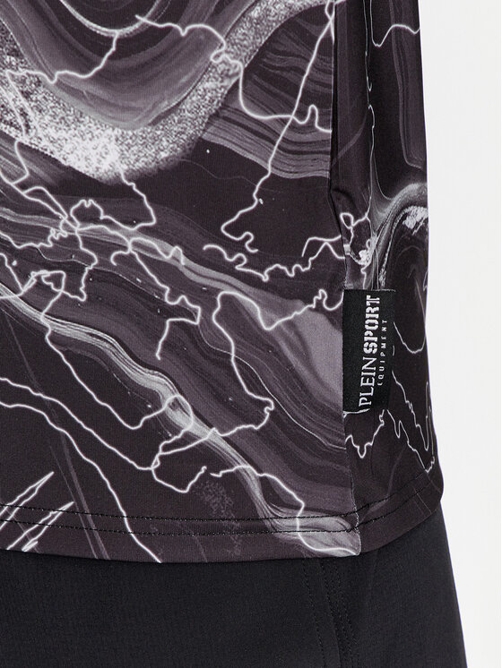Plein Sport Plein Sport Majica FADC MTK7513 STE003N Črna Regular Fit