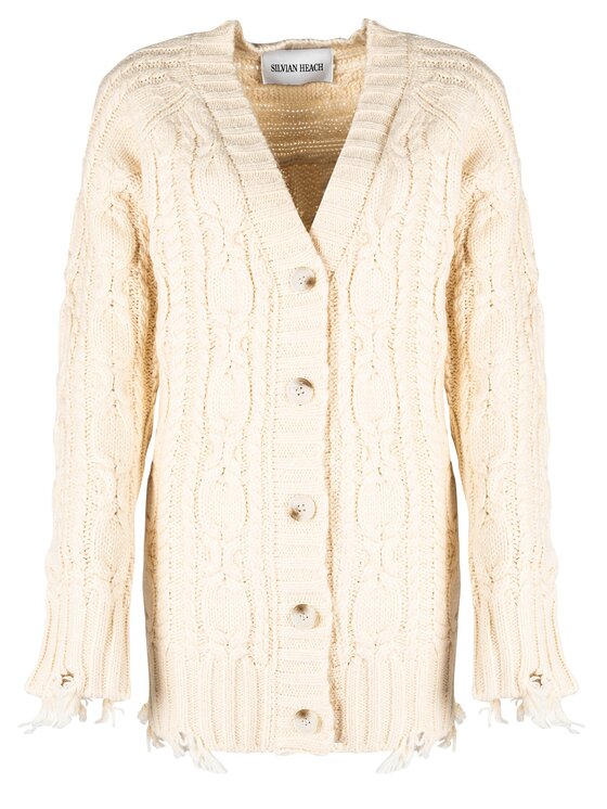 Silvian Heach Silvian Heach Maglione CVA22098CD Écru Regular Fit