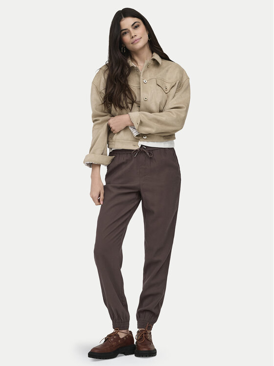 ONLY ONLY Spodnie dresowe Kelda 15203946 Brązowy Regular Fit