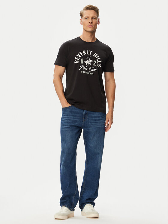 Beverly Hills Polo Club Beverly Hills Polo Club T-Shirt P-SS26M-TS1290 Černá Regular Fit