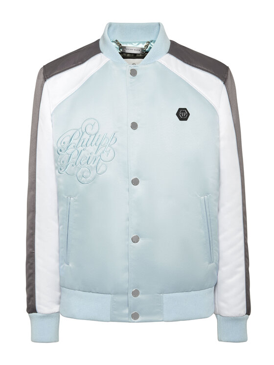 PHILIPP PLEIN PHILIPP PLEIN Bundy bomber 27653 Svetlo modrá Regular Fit