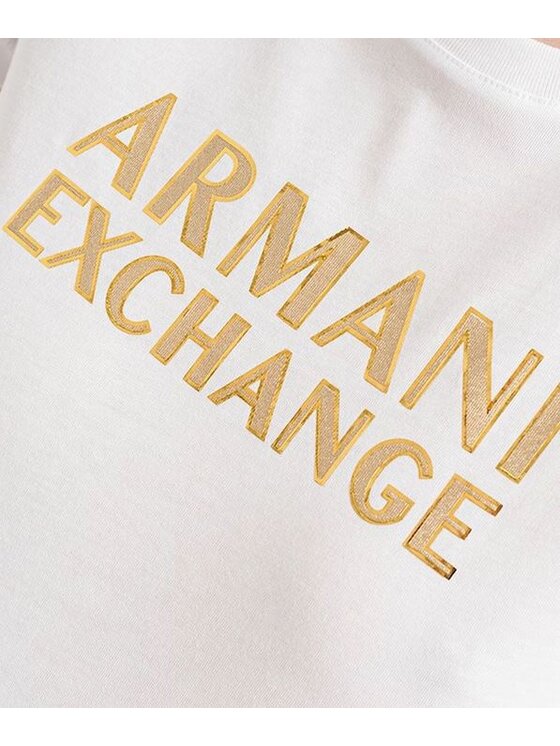 Armani Exchange Armani Exchange Tričko 6RYT07 YJ8QZ 1000 Biela Regular Fit