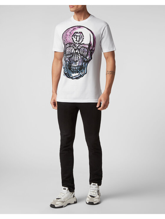 PHILIPP PLEIN PHILIPP PLEIN T-Shirt 1241 Biały Regular Fit
