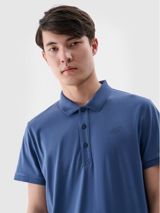 4F 4F Polokošile 4FWMM00TPTSM367 Modrá Regular Fit