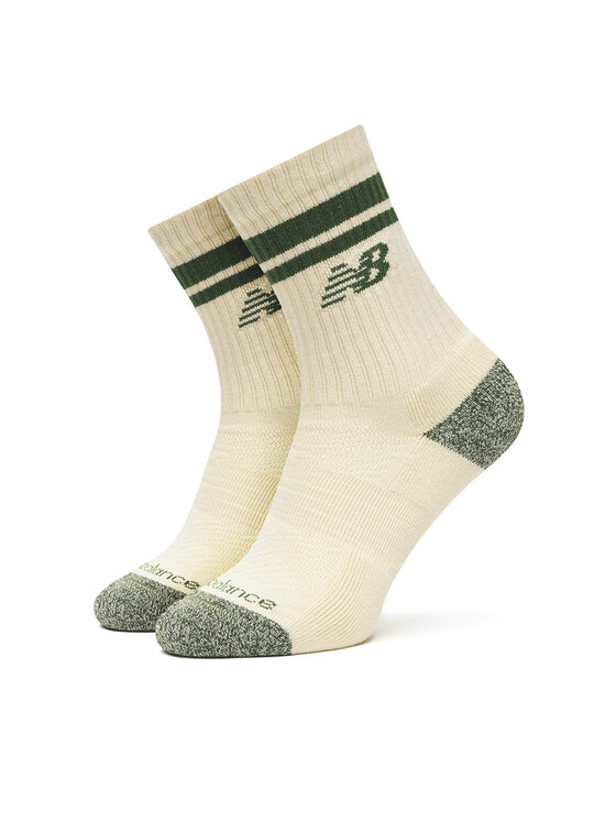 New Balance New Balance Комплект 3 чифта дълги чорапи мъжки Active Lifestyle Striped Crew LAS35210AS3 Екрю