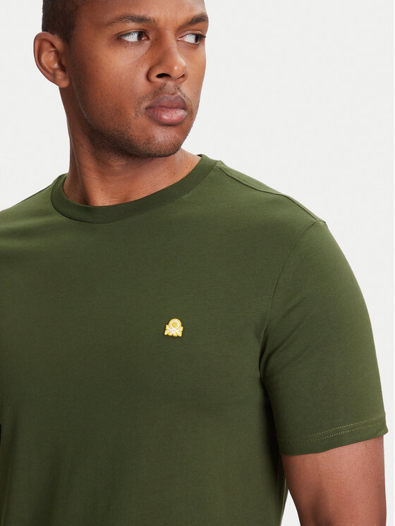 United Colors Of Benetton United Colors Of Benetton T-särk 3MI5J1AF7 Roheline Regular Fit