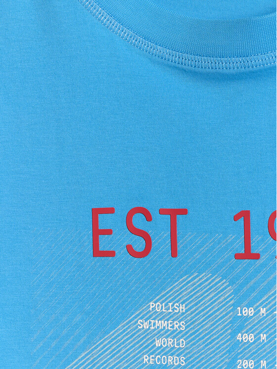 4F 4F T-Shirt AQUA FORCE Niebieski Regular Fit