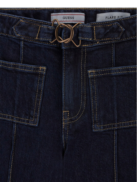 Guess Guess Džinsai J6BA12 D2214 Tamsiai mėlyna Flare Fit