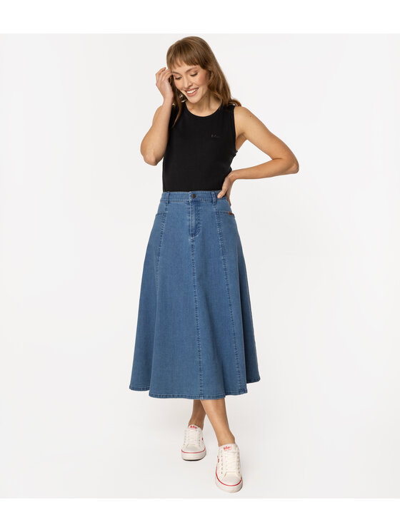 Lee Cooper Lee Cooper Spódnica jeansowa MURCIA 811 Niebieski Regular Fit