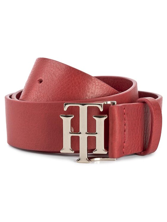 Tommy Hilfiger Tommy Hilfiger Pasek Damski Th Buckle Belt 3.5 AW0AW04467 75 Czerwony