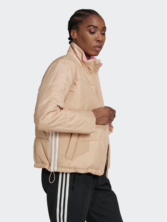 adidas adidas Kevad-sügis jope Short Puffer Jacket HM2614 Beež Loose Fit