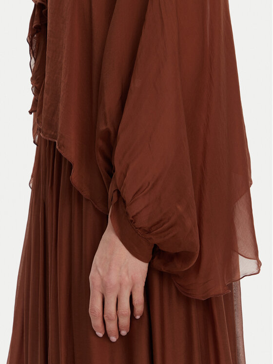 ViCOLO ViCOLO Bluza TD0019 Rjava Oversize