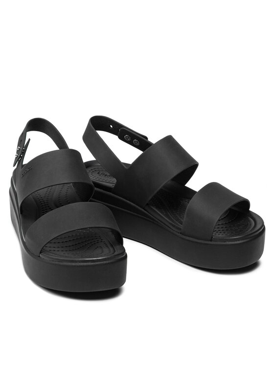 Crocs Crocs Sandály Brooklyn Low Wedge W 206453 Černá