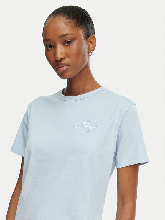 HUGO HUGO T-särk Damacia_7 50561233 Helesinine Regular Fit