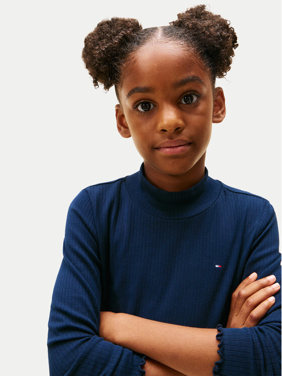 Tommy Hilfiger Tommy Hilfiger Blūze KG0KG08802 D Tumši zils Regular Fit