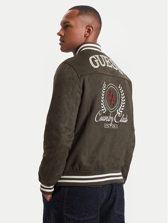 Guess Guess Μπόμπερ μπουφάν M6YL23 W2814 Σκούρο πράσινο Regular Fit