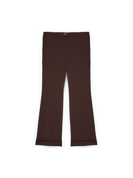 Fiorella Rubino Fiorella Rubino Spodnie materiałowe P053L002439N022 Brązowy Flare Fit