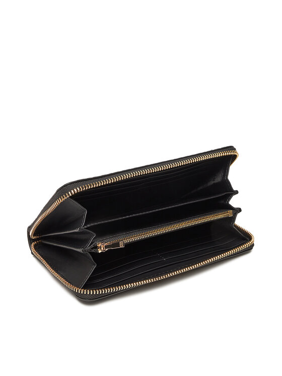Tommy Hilfiger Tommy Hilfiger Große Damen Geldbörse Th Distinct Lrg Za Mono AW0AW17258 Schwarz