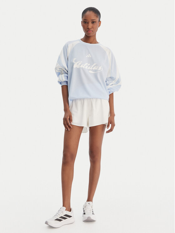 adidas adidas Блузка House Of Tiro JY7639 Блакитний Loose Fit